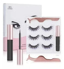 🌸🌈 KIT 3 PARES DE PESTAÑAS MAGNÉTICAS + DELINEADOR MAGNÉTICO + PINZA APLICADORA 🌈🌸